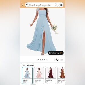 Elegant Sky Blue Women's Dress size 12